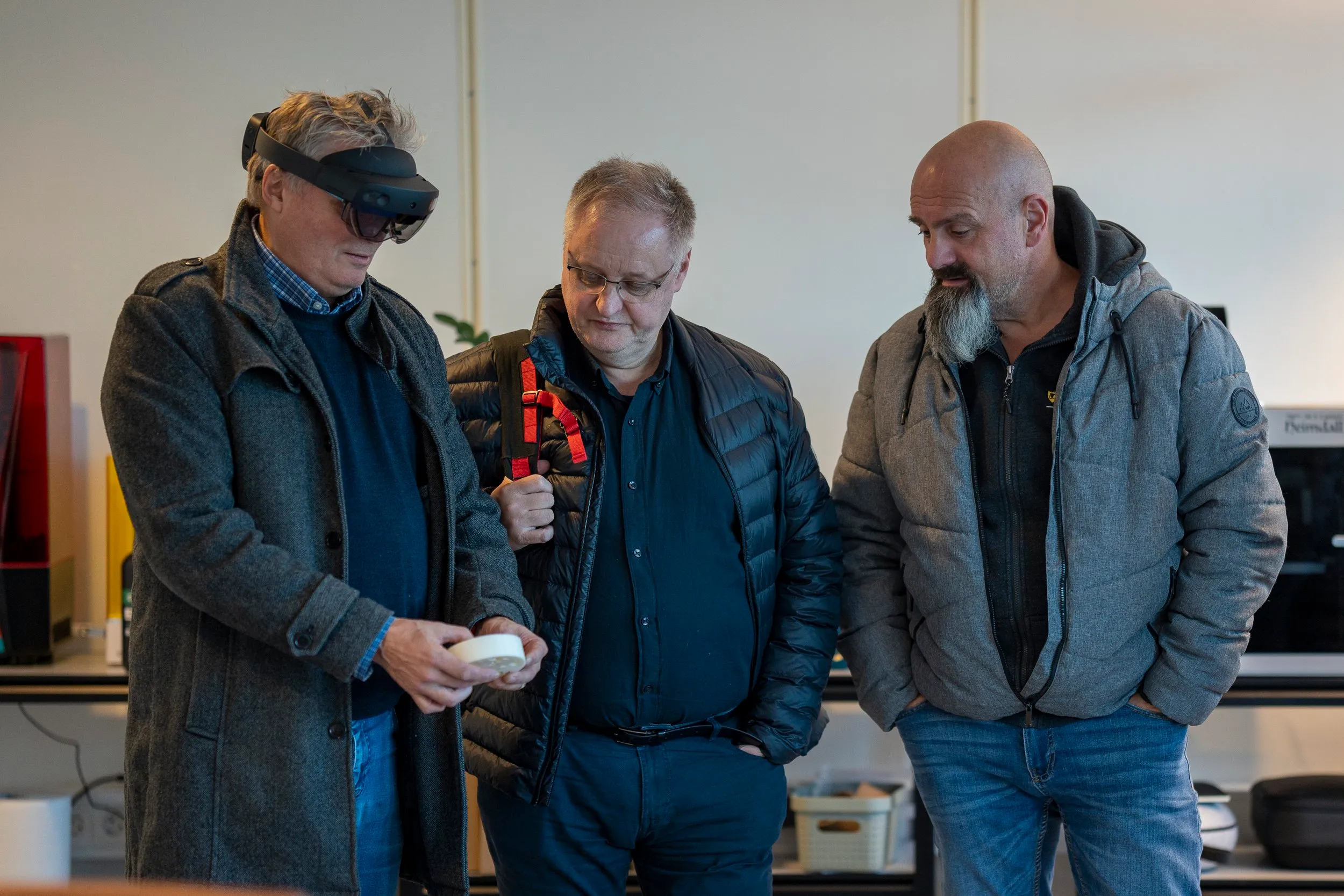 F.v.: Arne Steinmoeggen, Hans Gunnar Hansen og Jim Hansen📷 TECHLAB / Kay Tomas F. Bertheussen