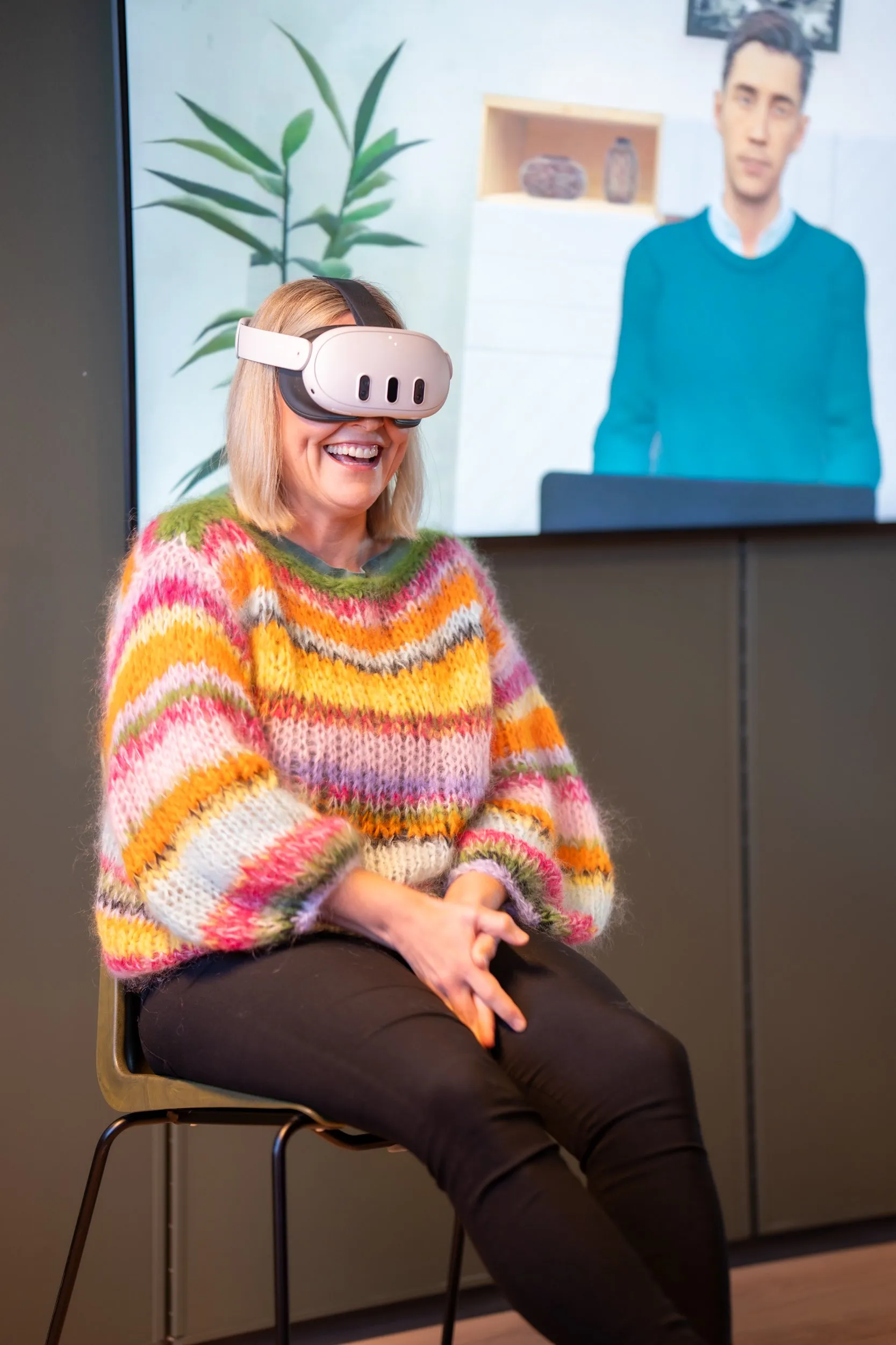 Et virtuellt jobbintervju til et Catering-firma. Foto Kay Tomas Fagervik Bertheussen, TECHLAB